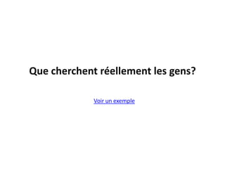 Les tendances de recherche au QuébecVoir un exemple