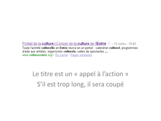 Trouvable et indexable