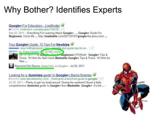 Why Bother? Identifies Experts 