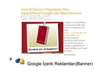 Google İçerik Reklamları(Banner) 