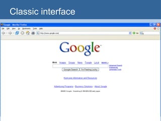 Classic interface 