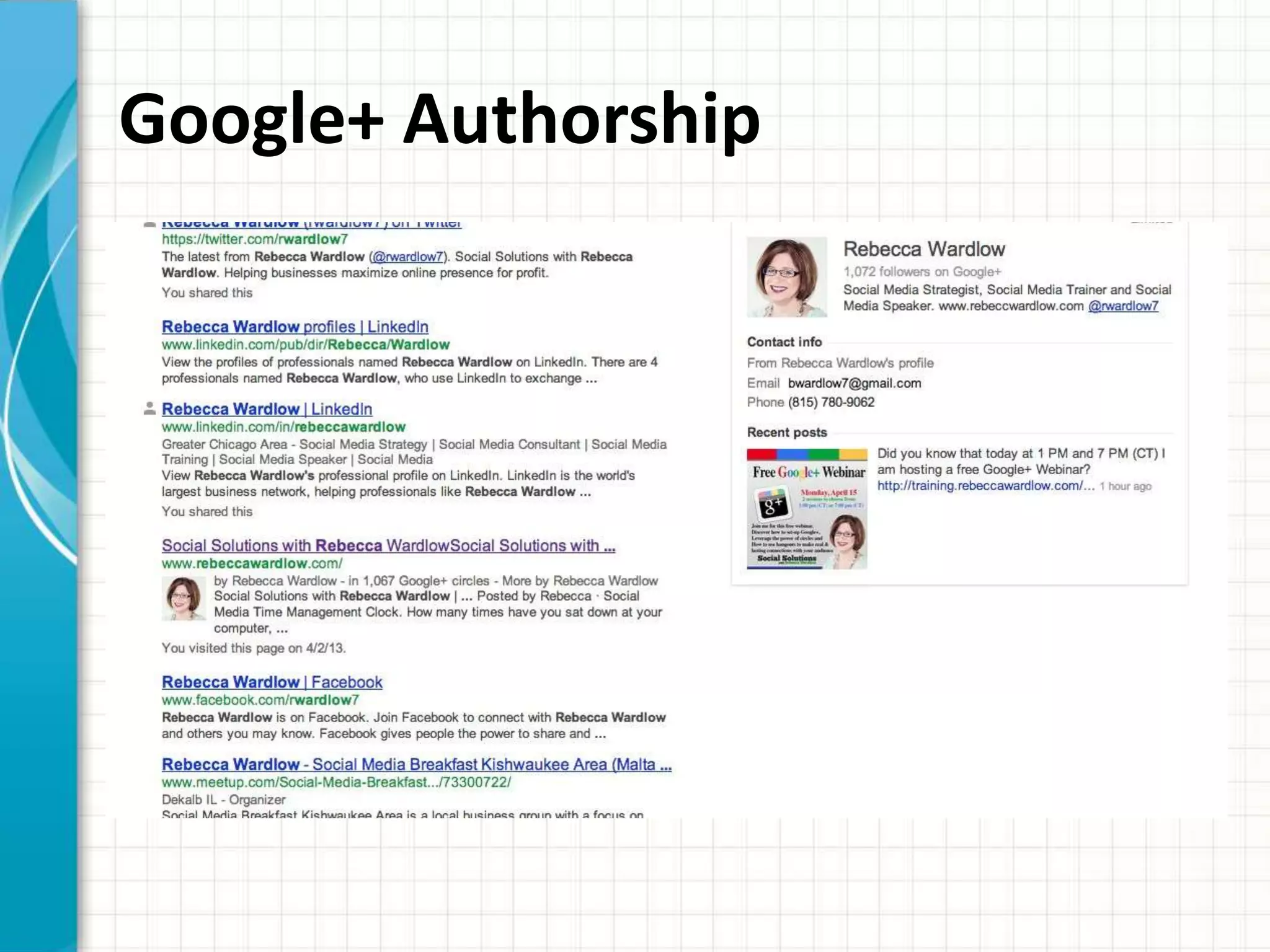 Google+ Authorship
 