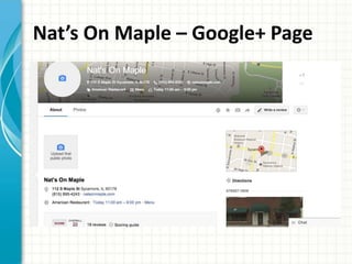Nat’s On Maple – Google+ Page
 