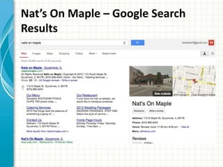 Nat’s On Maple – Google Search
Results
 