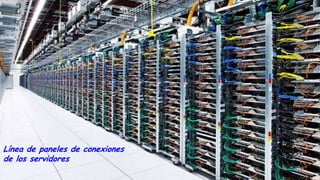 Línea de paneles de conexiones
de los servidores
 