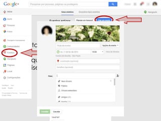 Crie eventos e
convide as
pessoas que
você quiser.

 
