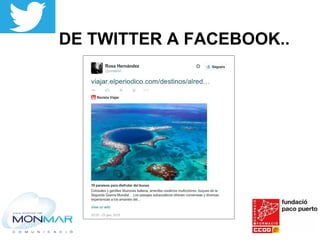 Estadístiques.
DE TWITTER A FACEBOOK..
 