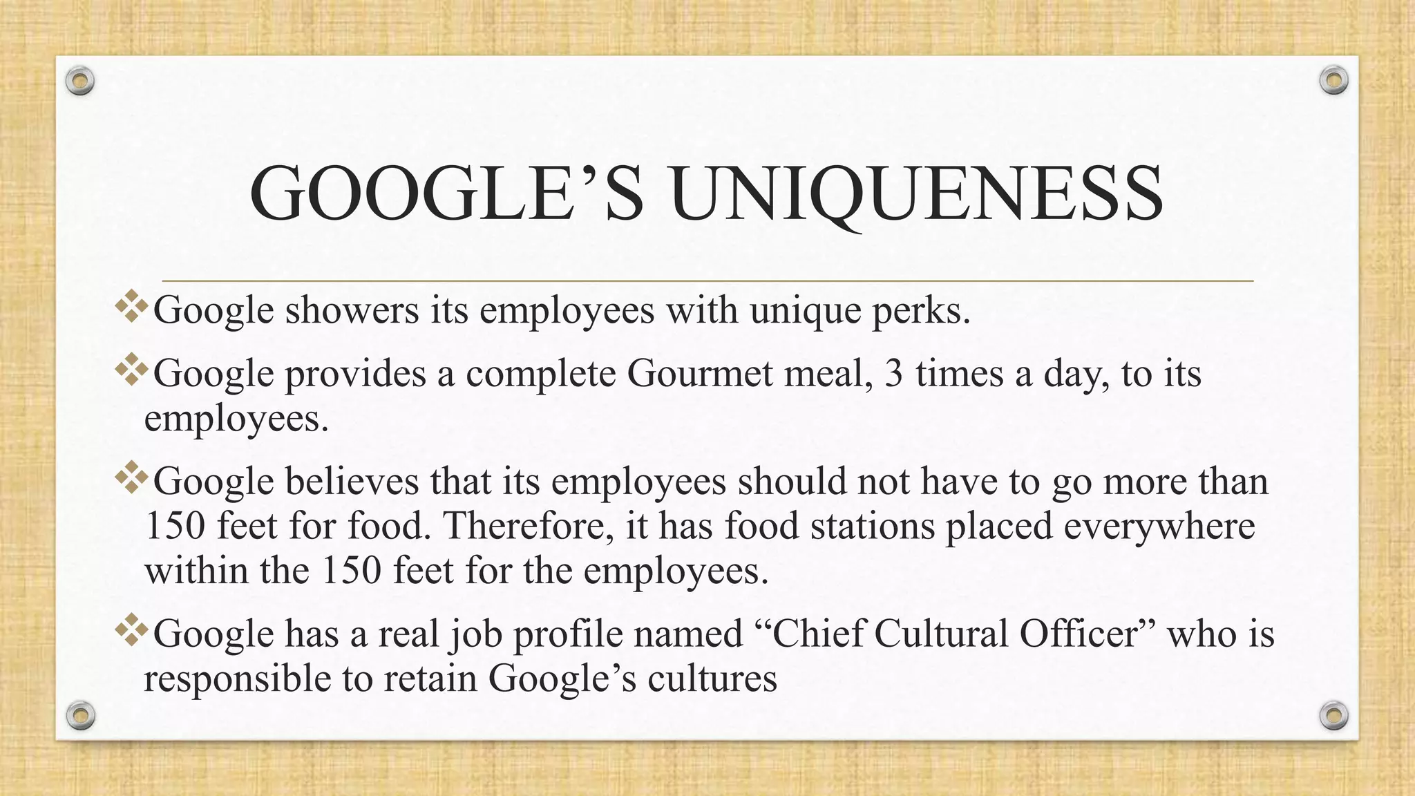 Case Study on Work Culture in Google | PPTX