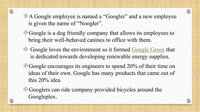 google work culture case study