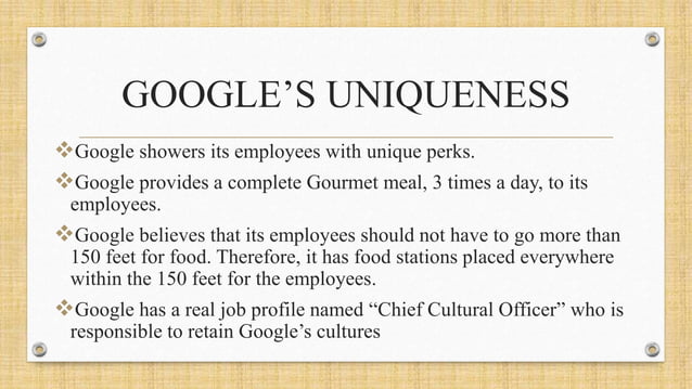 google work culture case study