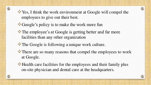 google work culture case study