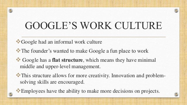 google work culture case study