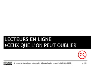 Feedspot Gold
}Fils RSS « sortants »
Serge Courrier ►► 2014 ►► 181
Feedspot génère des fils RSS attachés à chaque dossier ou tag.
Il est alors possible de rediffuser les articles tagués de manière indépendante.
 