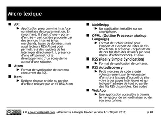 Préparer son navigateur
}Mise à jour - Firefox
Serge Courrier ►► 2014 ►► 20
Menu « ? » puis « A propos de Firefox ».
Firefox vérifie si une nouvelle version
est disponible. Au moindre problème,
aller sur le site www.mozilla.org
pour télécharger la dernière version
 