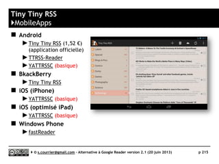 InoReader
}Accès Mobile : Mobile App
Serge Courrier ►► 2014 ►► 215
Windows Phone
- Fast RSS
 
