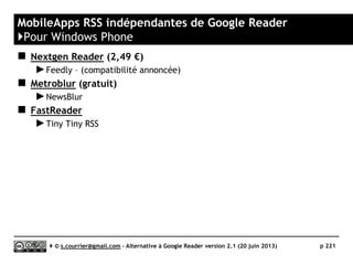 Netvibes
}Ajout
Serge Courrier ►► 2014 ►► 221
 