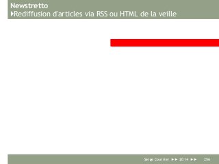 Newstretto
}Rediffusion d'articles via RSS ou HTML de la veille
Serge Courrier ►► 2014 ►► 256
 
