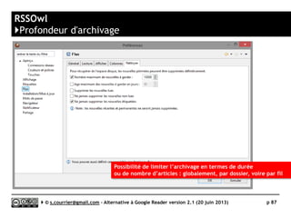 WebSite-Watcher
}Importer un fichier OPML
Serge Courrier ►► 2014 ►► 87
 