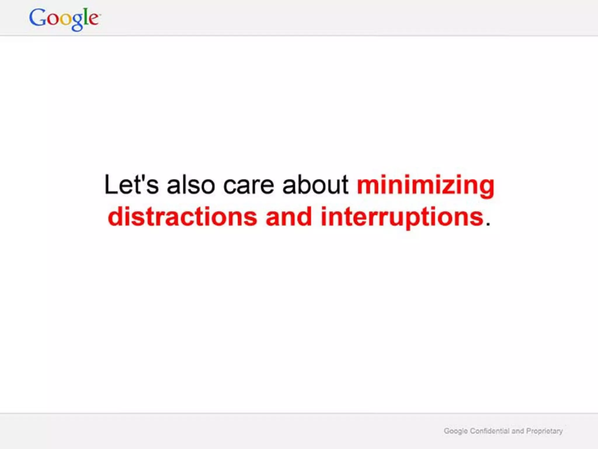 Google Deck on Digital Wellbeing 'A Call to Minimize Distraction and Respect Users' Attention'