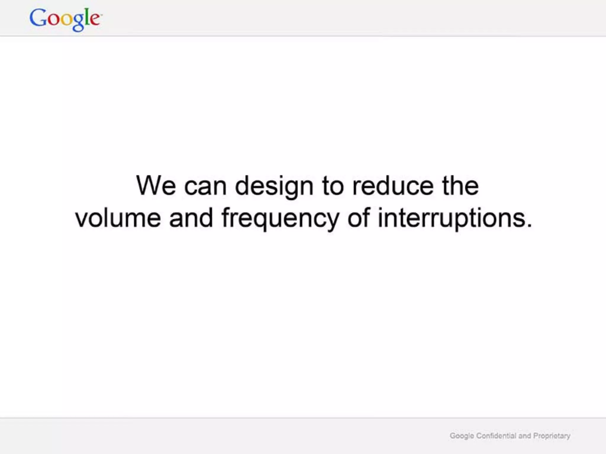 Google Deck on Digital Wellbeing 'A Call to Minimize Distraction and Respect Users' Attention'