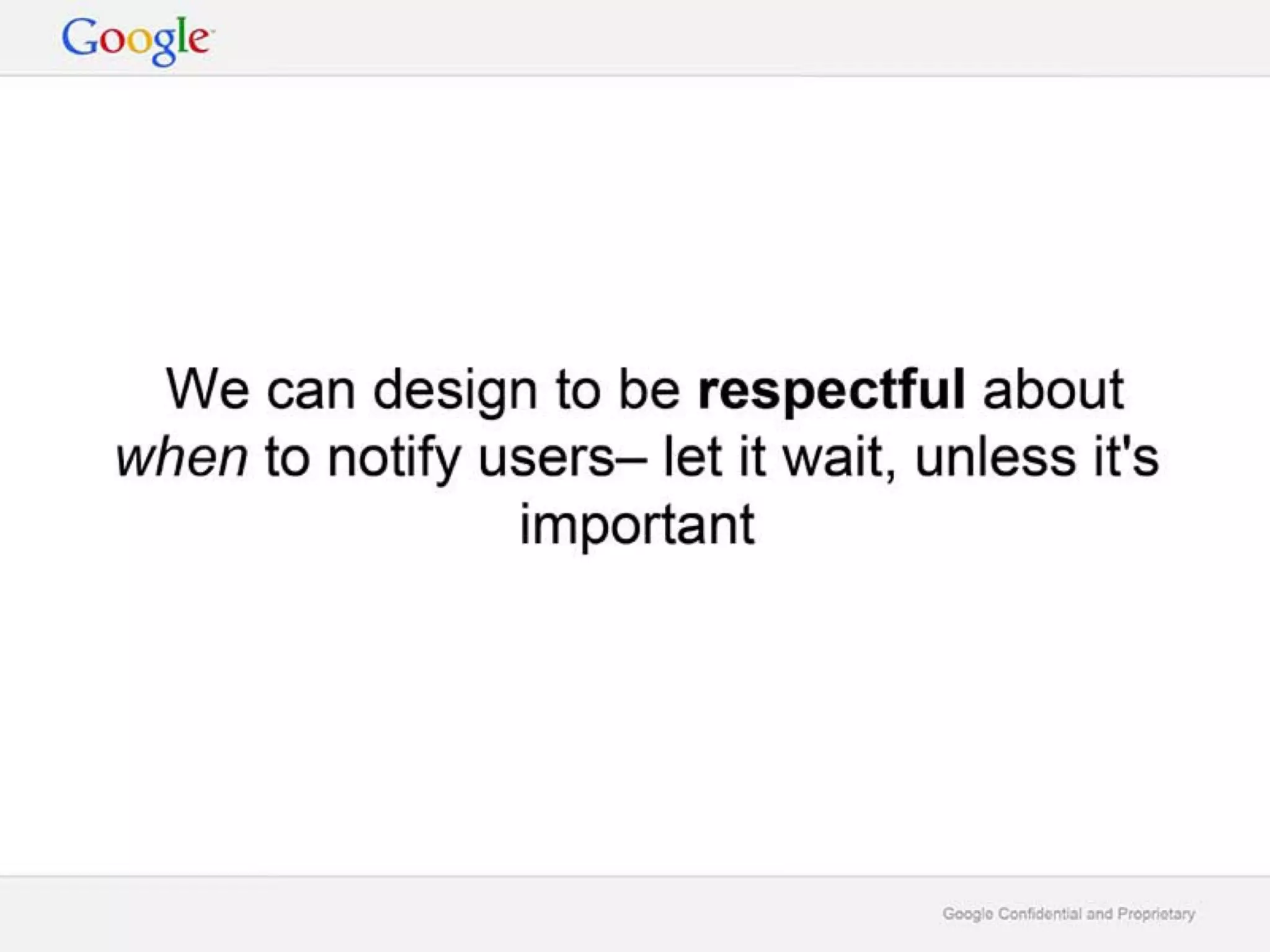 Google Deck on Digital Wellbeing 'A Call to Minimize Distraction and Respect Users' Attention'