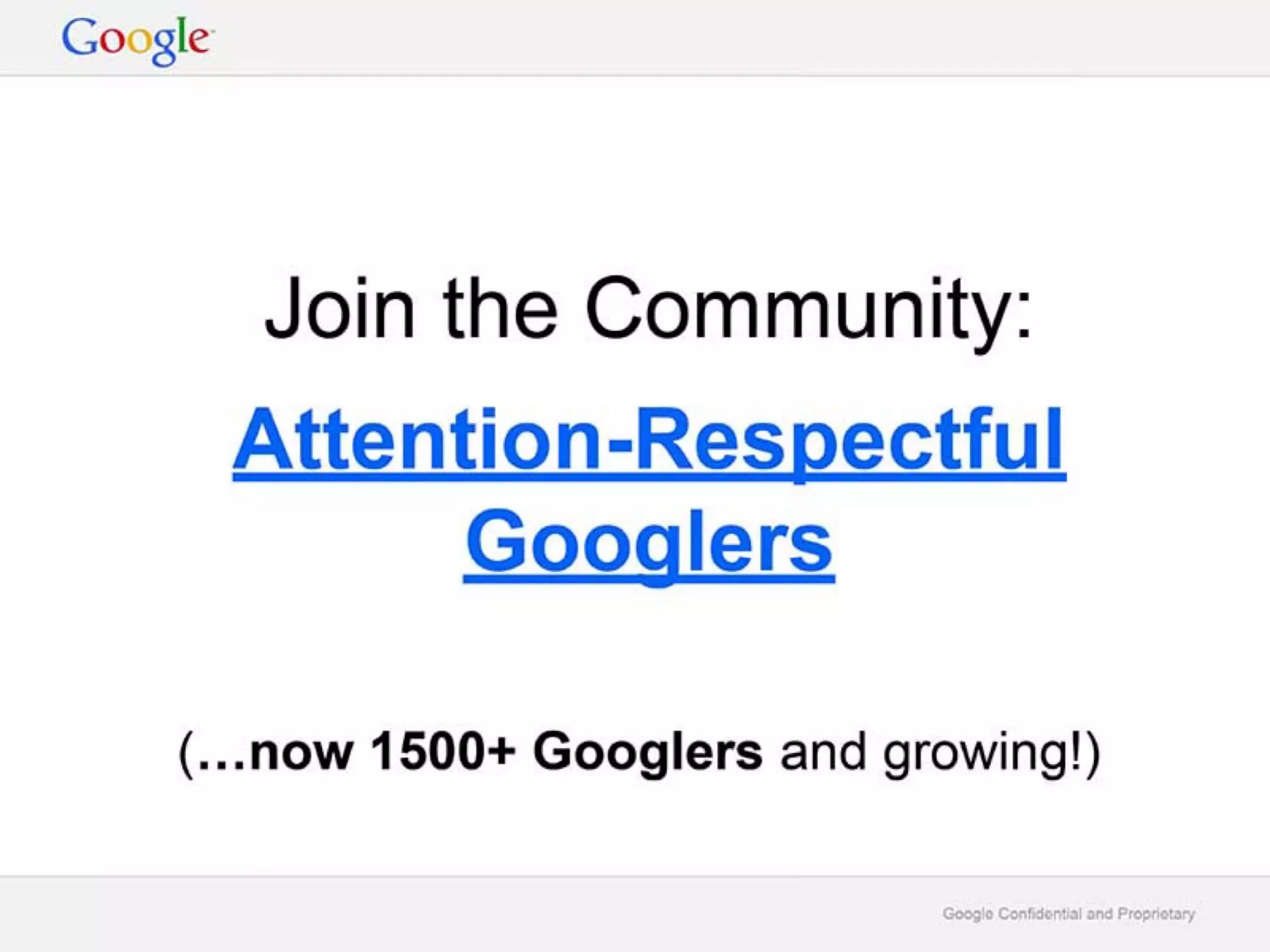 Google Deck on Digital Wellbeing 'A Call to Minimize Distraction and Respect Users' Attention'