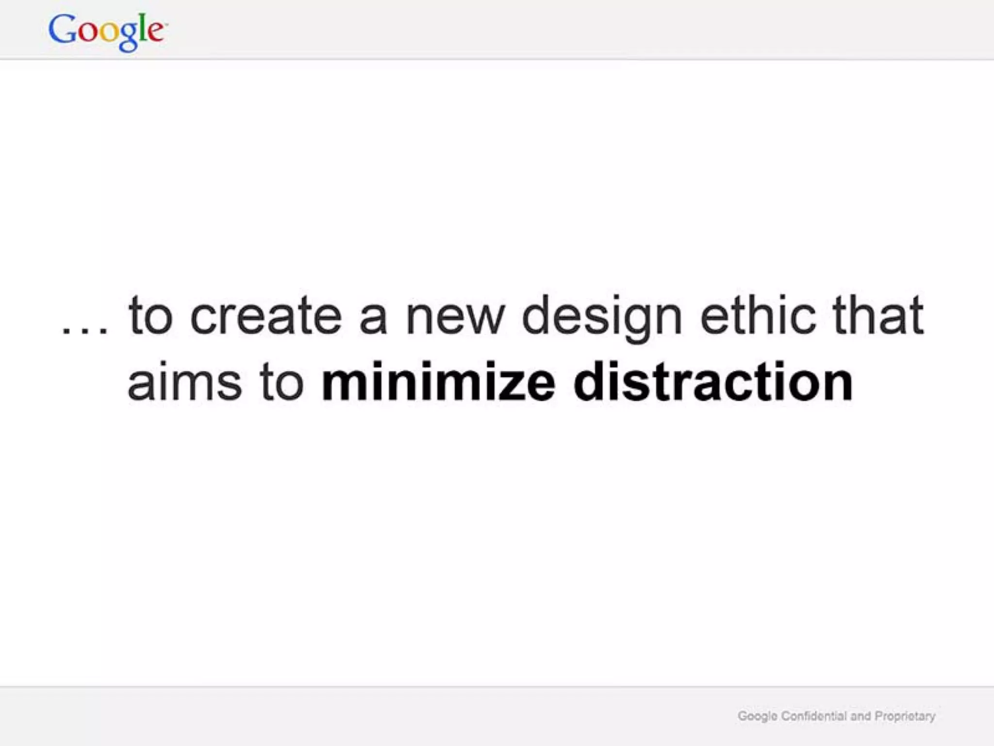 Google Deck on Digital Wellbeing 'A Call to Minimize Distraction and Respect Users' Attention'