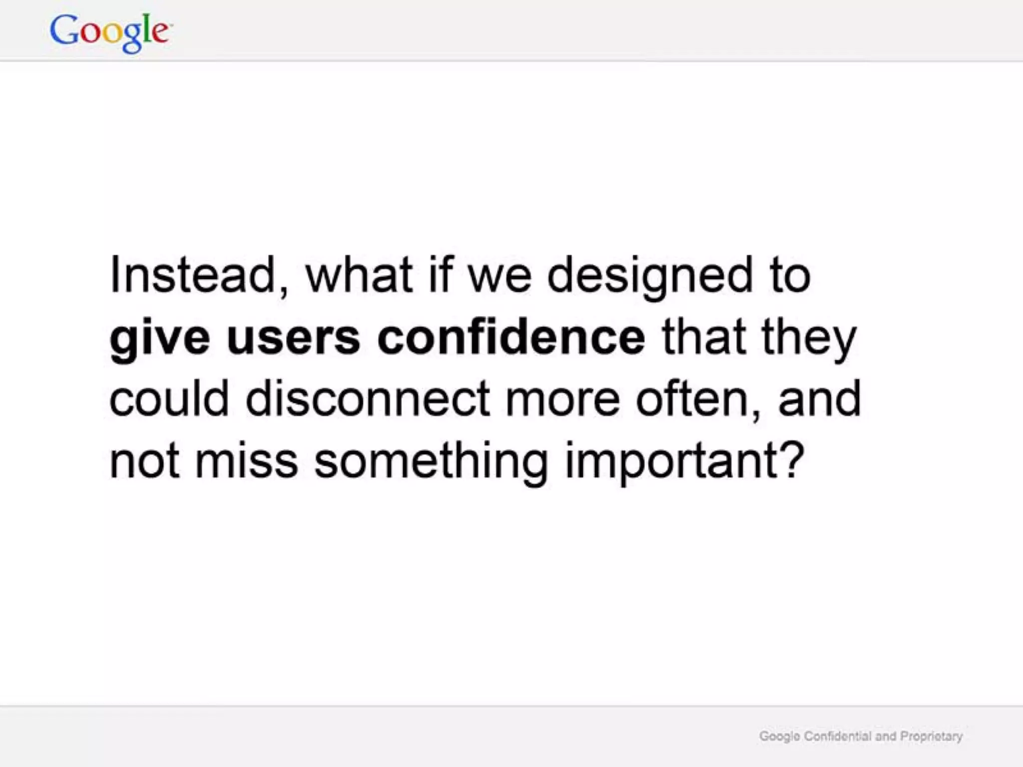 Google Deck on Digital Wellbeing 'A Call to Minimize Distraction and Respect Users' Attention'