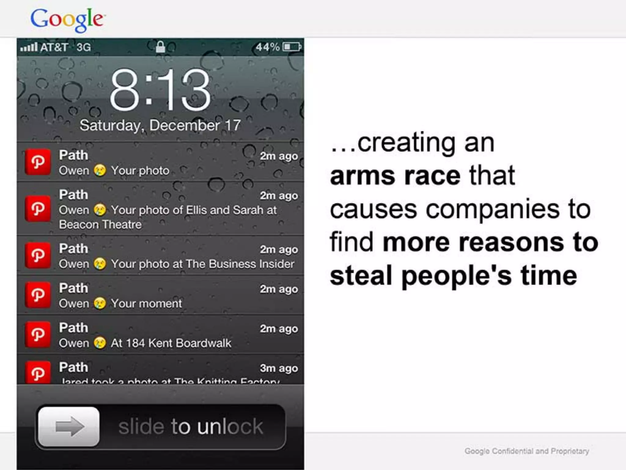 Google Deck on Digital Wellbeing 'A Call to Minimize Distraction and Respect Users' Attention'
