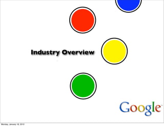 Industry Overview




Monday, January 18, 2010
 