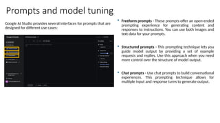 Google Prompting Structure Google-AI-Studio which takes input and tries | PPTX