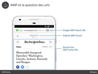 #SEOCamp @largow
AMP et la question des urls
 