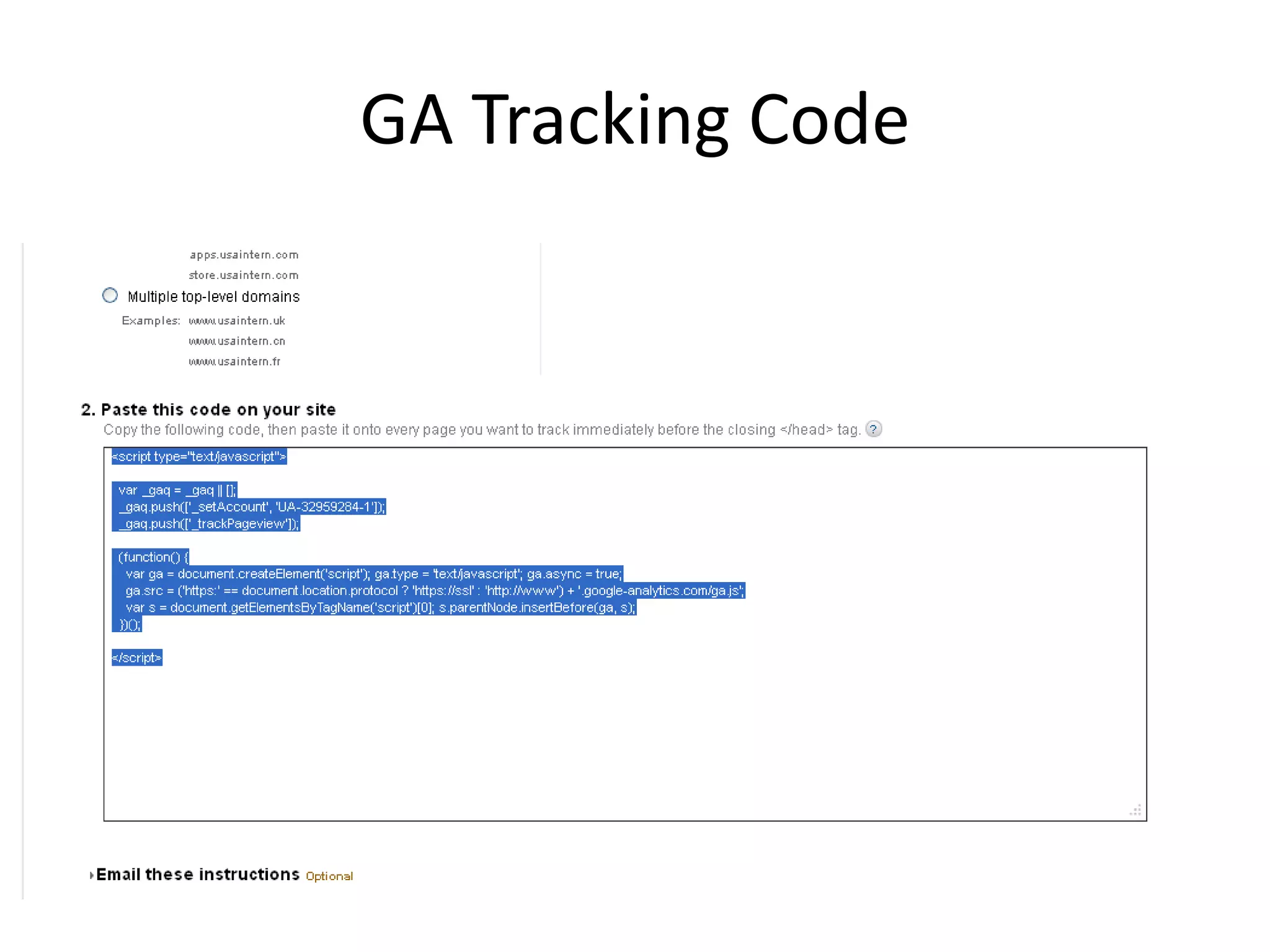 GA Tracking Code
 