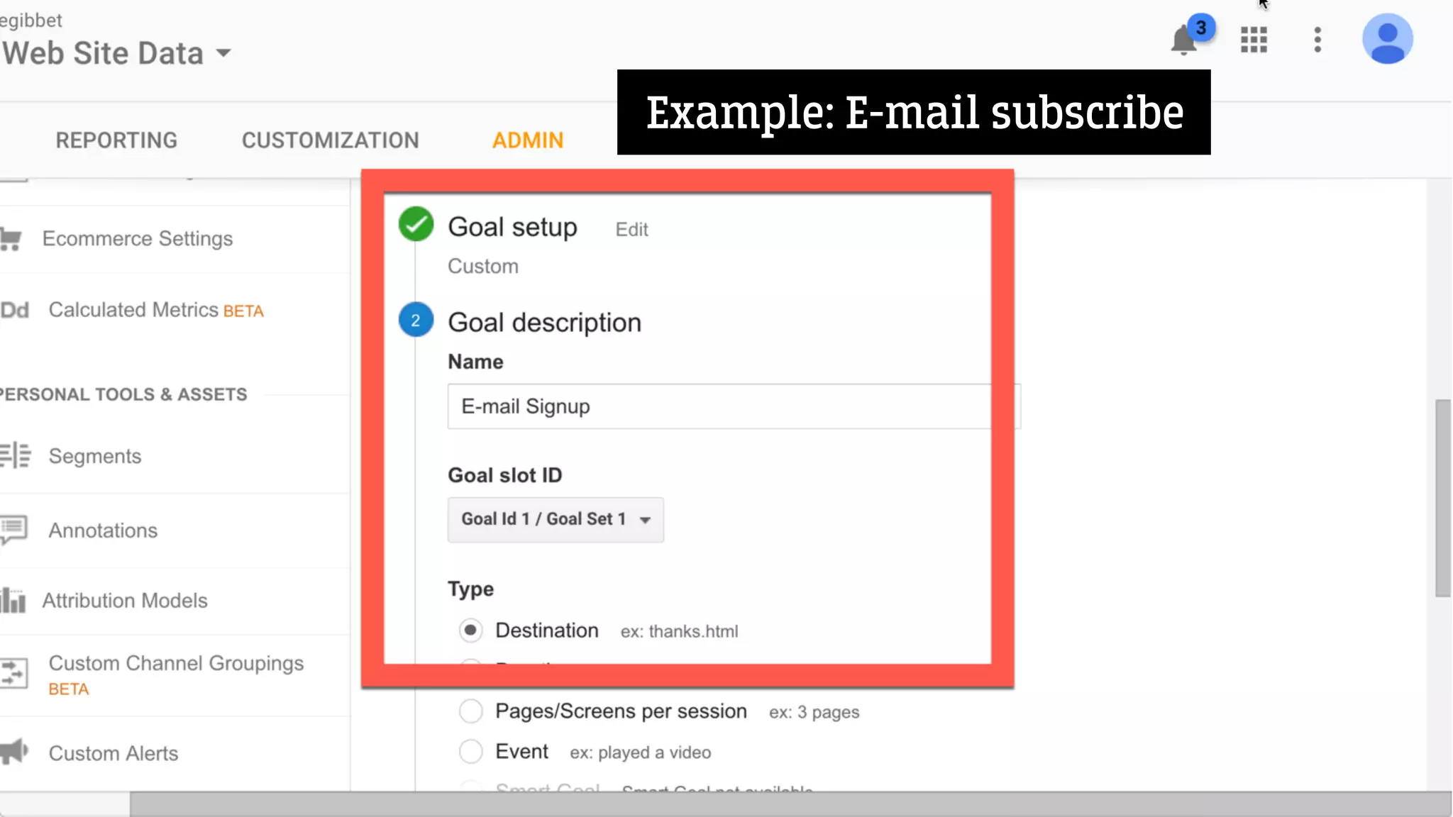 Example: E-mail subscribe
 