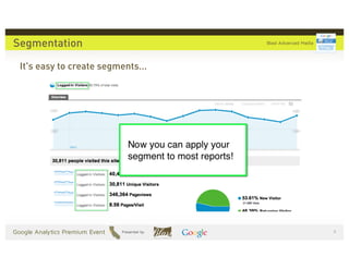 Segmentation

 It's easy to create segments...




                                   '
 