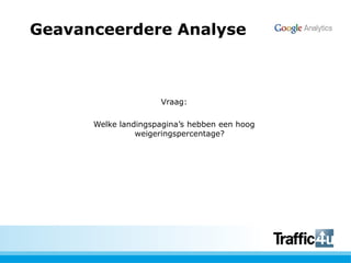 Geavanceerdere AnalyseVraag:Welke landingspagina’s hebben een hoog weigeringspercentage?