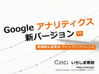 新機能＆変更点 クイックリファレンス



                     いちしま泰樹
                         http://cinci.jp/
     2011年12月18日初出   2012年1月5日最終更新   version 1.1
 