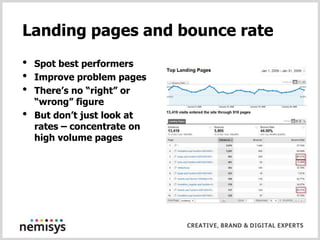 BAD – bounce rate across a whole site