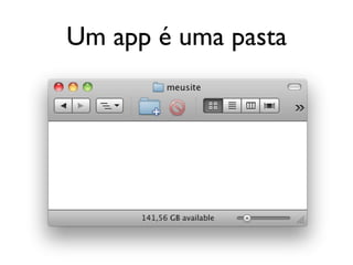 Um app é uma pasta
 