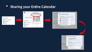  Sharing your Entire Calendar
 