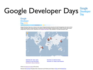 Google Developer Days
 