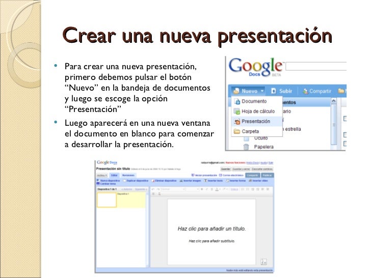 google docs presentaciones