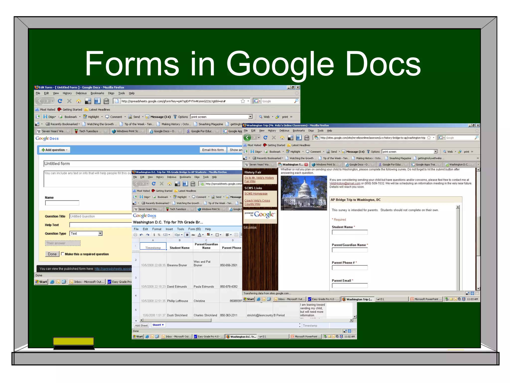 Forms in Google Docs
