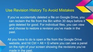 Google Drive Tips and Tricks | PPTX