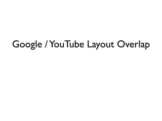 Google / YouTube Layout Overlap
