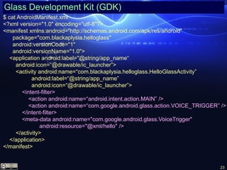 Basics of the Google Glass programming | PDF