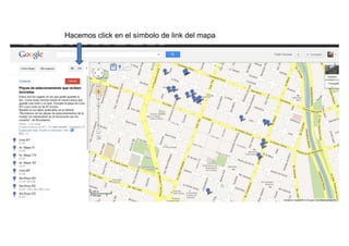 Hacemos click en el símbolo de link del mapa
 