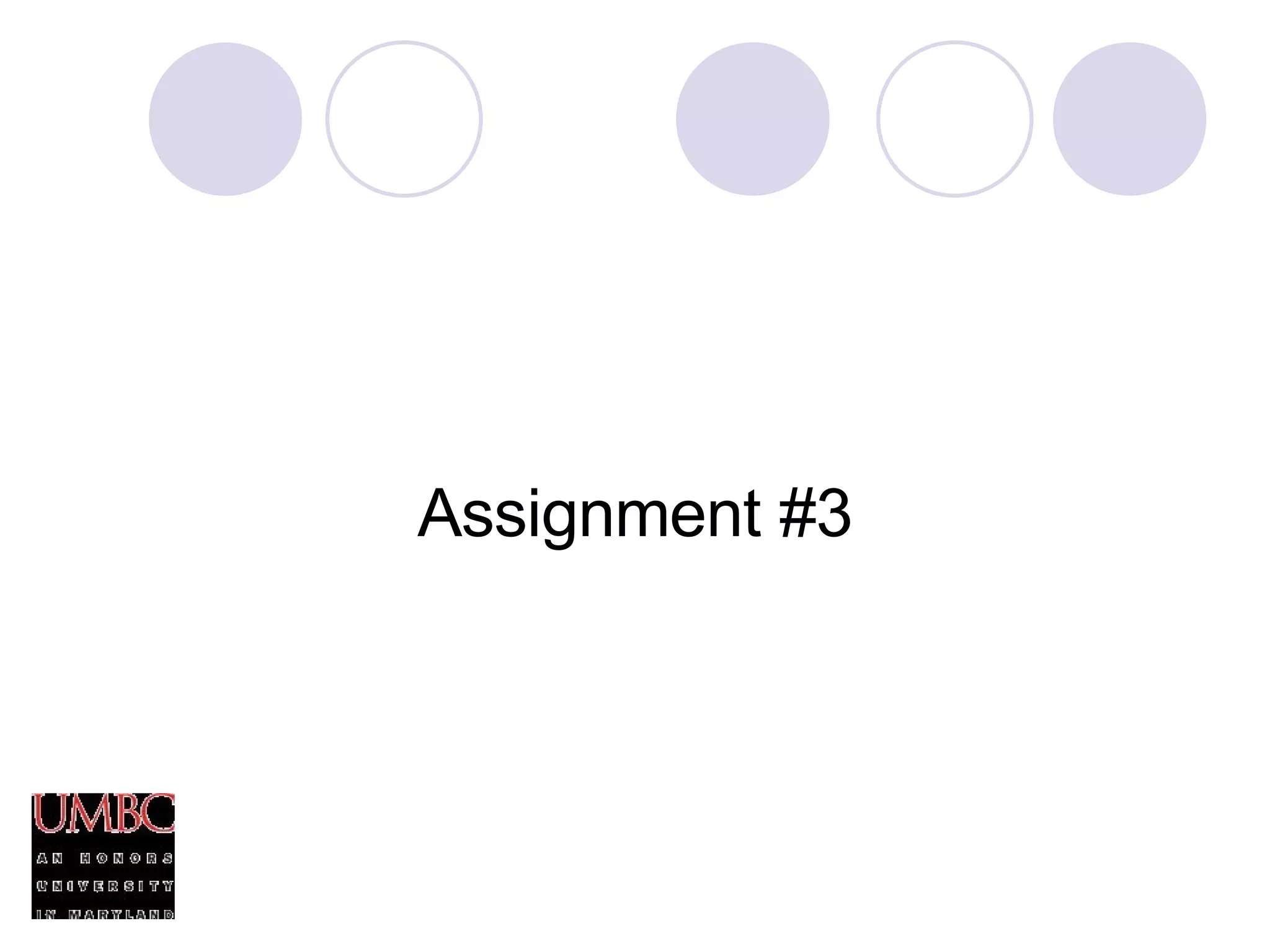 Assignment #3 