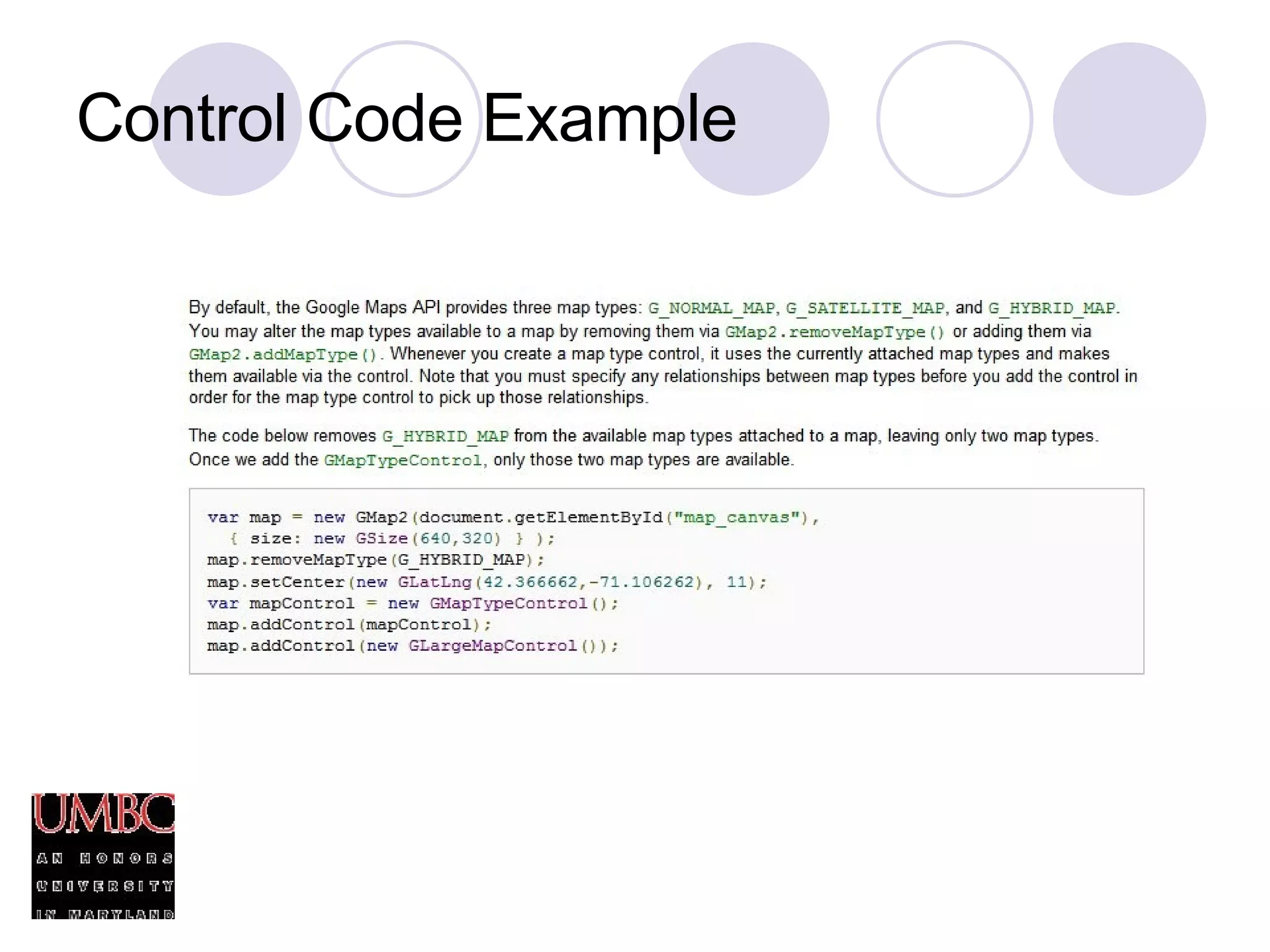 Control Code Example 