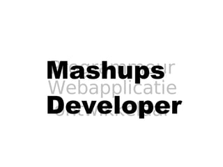 Programmeur Webapplicatie ontwikkelaar Mashups Developer 